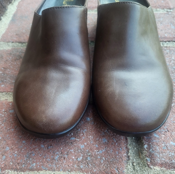 Cole Haan Nike Air Brown Leather Slip On Slide Mule Shoe Loafer Clog Women 8.5 - Picture 11 of 16